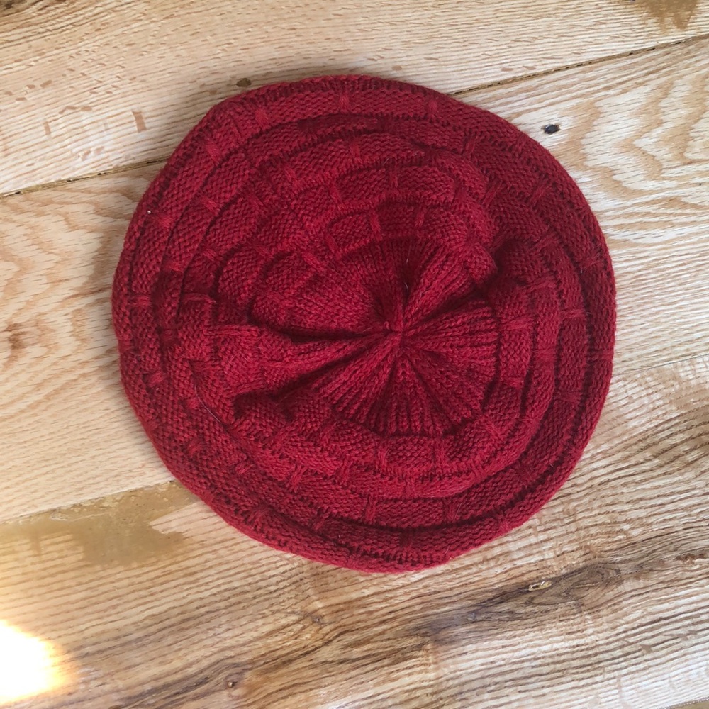 ❌SOLD❌Red Slouchy Sweater Hat